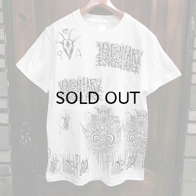 画像1: {MOMENTARY PSYCHO ART} "BLACKWHITE" MULTI S/S T-SHIRTS / WHITE / (L)