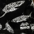 画像2: {PARADOX × NO MAD NUMSKULL} ORIGINAL PATTERN SHORT PANTS / "SHARK" / BLACK×WHITE (2)