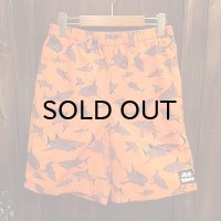 {PARADOX × NO MAD NUMSKULL} ORIGINAL PATTERN SHORT PANTS / "SHARK" / ORANGE×BLUE