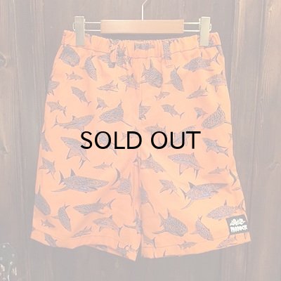 画像1: {PARADOX × NO MAD NUMSKULL} ORIGINAL PATTERN SHORT PANTS / "SHARK" / ORANGE×BLUE