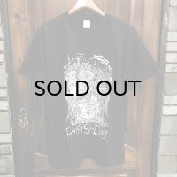 {MOMENTARY PSYCHO ART} "RAFFISH DOG" T-SHIRTS / BLACK / (L)