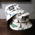 画像1: {PARADOX × NO MAD NUMSKULL} ORIGINAL PATTERN BUCKET HAT / "SHARK" / 生成り (1)