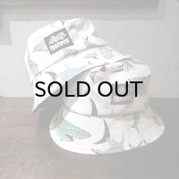 {PARADOX × NO MAD NUMSKULL} ORIGINAL PATTERN BUCKET HAT / "SHARK" / 生成り