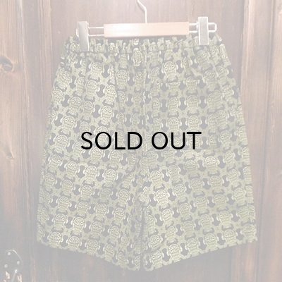 画像2: {NO MAD NUMSKULL} ORIGINAL PATTERN SHORT PANTS / "GAZE" / BLACK×YELLOW / (M)