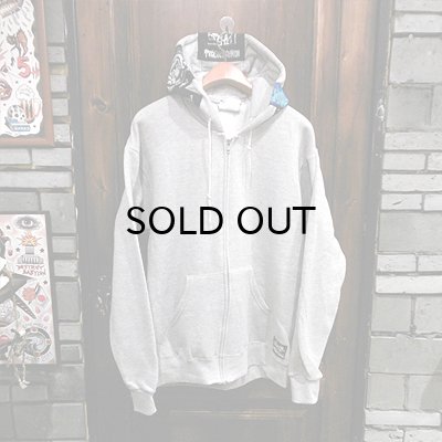 画像2: {NO MAD NUMSKULL}  "WAPPEN HOOD" ZIP SWEAT PARKA / GRAY / M