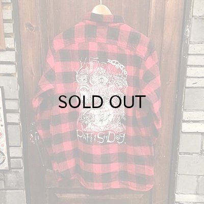 画像7: {MOMENTARY PSYCHO ART} "RAFFISH DOG" CHECK NEL SHIRT
