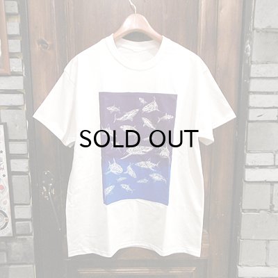 画像1: {PARADOX} "Sharks" S/S T-SHIRTS / NATURAL × gradation