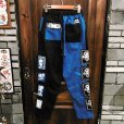 画像2: {NO MAD NUMSKULL} ORIGINAL PATTERN LONG PANTS / "WAPPEN" / BLACK×BLUE / (S) (2)