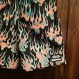 画像1: {NO MAD NUMSKULL} ORIGINAL PATTERN SHORT PANTS / FIRE / BLACK×ORANGE (1)