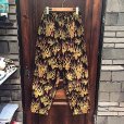 画像1: {NO MAD NUMSKULL} ORIGINAL PATTERN LONG PANTS / "FIRE" / BLACK×YELLOW (1)