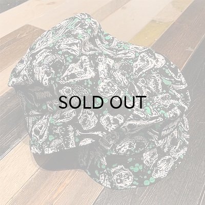 画像1: {PARADOX×NO MAD NUMSKULL} BUCKET HAT "SKULL" / GREEN