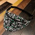 画像1: {PARADOX × NO MAD NUMSKULL} ORIGINAL PATTERN WAIST POUCH / "SKULL" / GREEN (1)