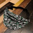 画像1: {PARADOX × NO MAD NUMSKULL} ORIGINAL PATTERN WAIST POUCH - BIG / "SKULL" / GREEN (1)