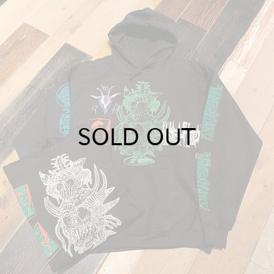 画像8: {MOMENTARY PSYCHO ART} "刹那" MULTI PRINT P/O-PARKA / BLACK