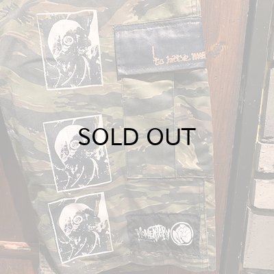 画像3: {MOMENTARY PSYCHO ART} USED CAMO CARGO SHORTS / TIGER