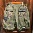 画像2: {MOMENTARY PSYCHO ART} USED CAMO CARGO SHORTS / OLIVE (2)