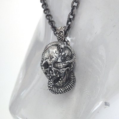 画像13: ※受注商品※ {GRYPHON} Gimmick ring & pendant Skull Rolled Snake