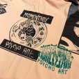 画像4: {MOMENTARY PSYCHO ART} "Cemetery" MULTI PRINT L/S T-SHIRTS (PINK) (4)