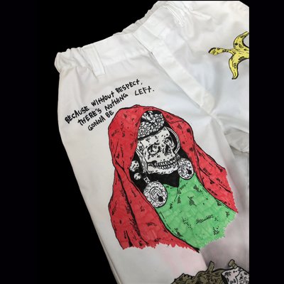 画像3: {HIROTTON × BOWL Cotton Wear} "HAND PAINT" BASIC CHINOS / Lsize / 01