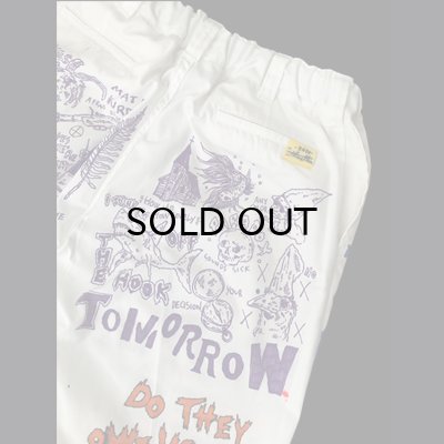 画像4: {HIROTTON × BOWL Cotton Wear} "HAND PAINT" BASIC CHINOS / Lsize / 03