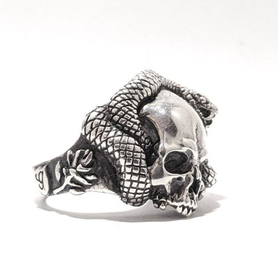 画像2: ※受注商品※ {GRYPHON} Skull&Snake RING"Eternity"