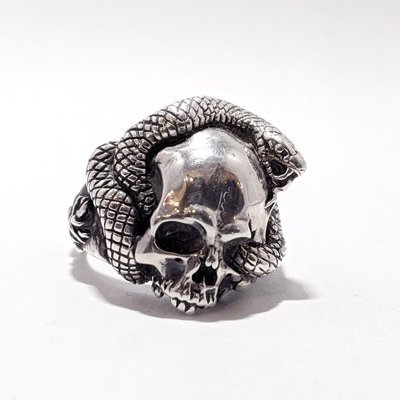 画像1: ※受注商品※ {GRYPHON} Skull&Snake RING"Eternity"