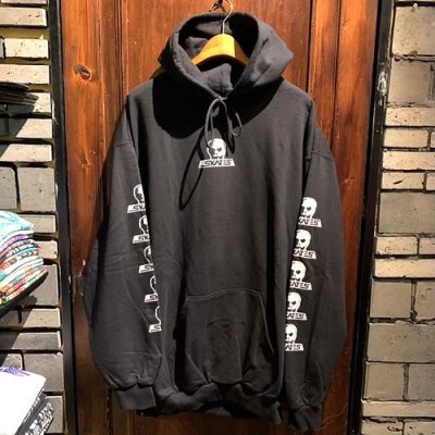 画像1: {SKULL SKATES}  LOGO HOODIE(BLACK×WHITE)