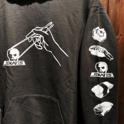 画像3: {SKULL SKATES}  SUSHI HOODIE(BLACK×WHITE)