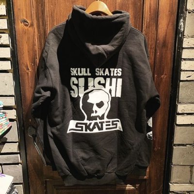 画像2: {SKULL SKATES}  SUSHI HOODIE(BLACK×WHITE)