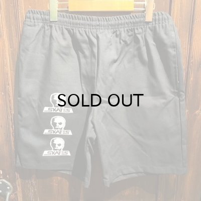 画像1: {SKULL SKATES} 3連LOGO CANVAS SHORTS