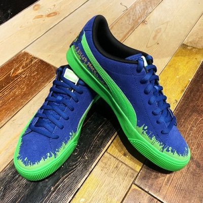 画像1: {PUMA x Hirotton} SUEDE SKATE (Blue Green)