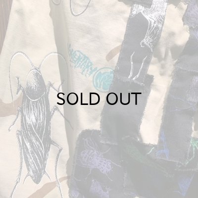 画像6: {NO MAD NUMSKULL} ORIGINAL PATTERN SHORT PANTS / "HATE PATCHWORK" / XL / 02