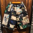 画像1: {NO MAD NUMSKULL} ORIGINAL PATTERN SHORT PANTS / "HATE PATCHWORK" / XL / 02 (1)