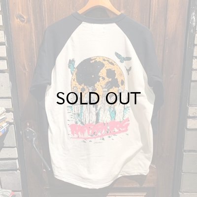 画像1: {RAFFISH DOG} "MOON" RAGLAN 3/4 T-SHIRTS