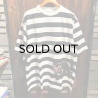 {POP EYES} "FUNNY CAT BORDER" EASY TEE SHIRT SS