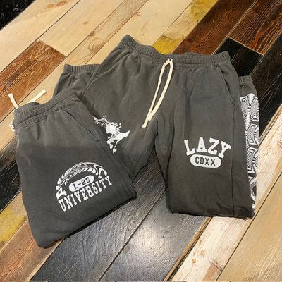画像1: {NO MAD NUMSKULL} "HALLUCINATION CLUB" Sweat Pants (SUMI)
