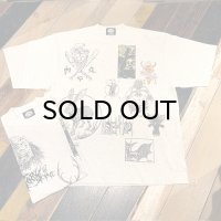 {Momentary Psycho Art} MULTI PRINT T-SHIRTS / ASHGREY(C)