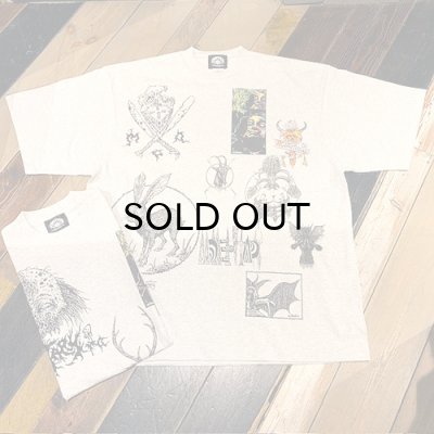 画像1: {Momentary Psycho Art} MULTI PRINT T-SHIRTS / ASHGREY(C)