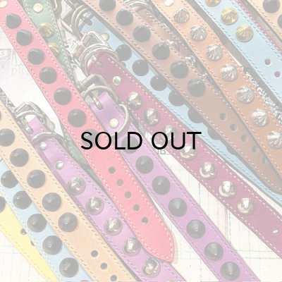 画像1: {Quzuri} STUDS WLISTBAND(CAMEL)
