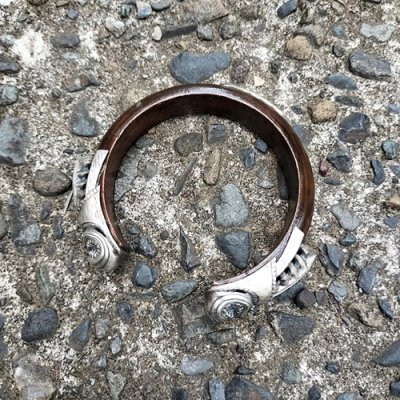 画像2: ※受注商品※ {GRYPHON} Hawaiian Gods bangle "lono" / SILVER