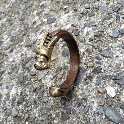 画像2: ※受注商品※ {GRYPHON} Hawaiian Gods bangle "lono" / BRASS