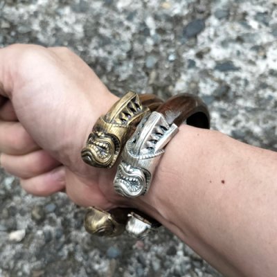 画像5: ※受注商品※ {GRYPHON} Hawaiian Gods bangle "lono" / SILVER