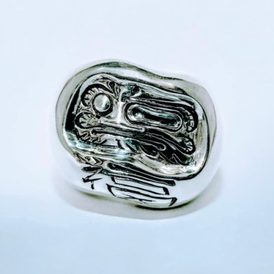 画像1: ※受注商品※ {GRYPHON × 伊藤慧} Distorted Daruma ring / SILVER925