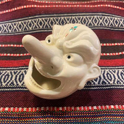 画像1: {九九谷} 天狗 香木スタンド置物