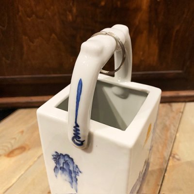 画像5: {九九谷} お香立て 九谷山水図