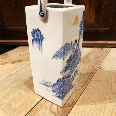 画像4: {九九谷} お香立て 九谷山水図