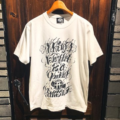 画像1: {YUKYAN × RAFFISH DOG} "日日是好日" S/S T-SHIRTS (WHITE)