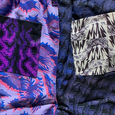 画像4: {NO MAD NUMSKULL} ORIGINAL PATTERN SHORT PANTS / "CRAZY PURPLE" 