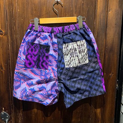 画像3: {NO MAD NUMSKULL} ORIGINAL PATTERN SHORT PANTS / "CRAZY PURPLE" 