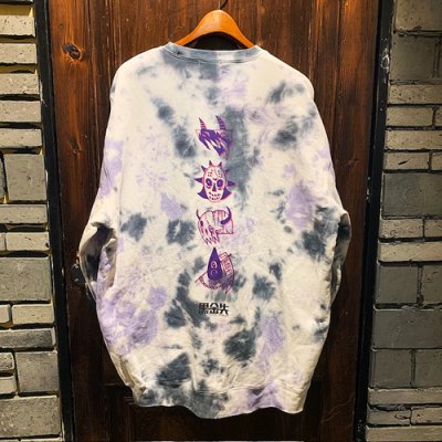 画像2: {JUNK LAW×KYOGU×RAFFISH DOG} "黒鉄" TIE DYE SWEAT
